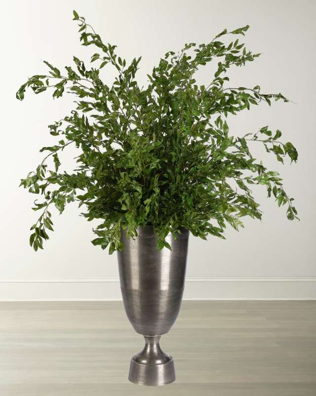 Smilex Branch 63" Faux Greenery in an Aluminum Vase
